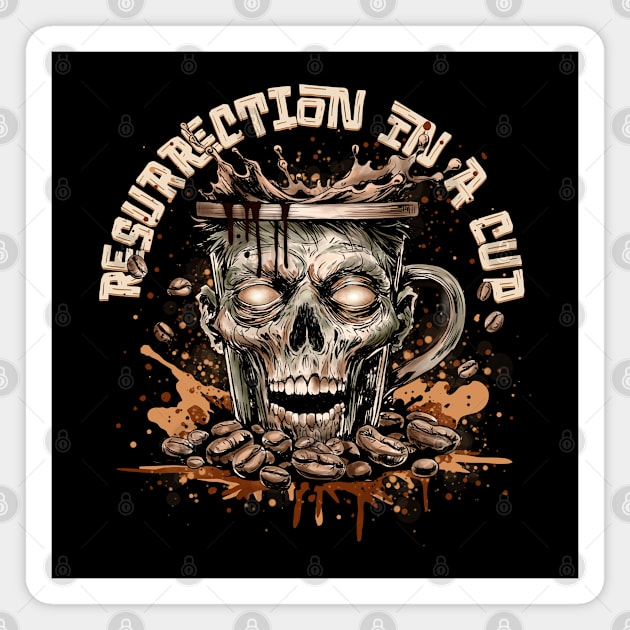 Zombie Coffee Magnet by H. R. Sinclair